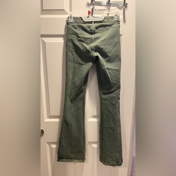 Garage Denim, low rise flare jeans, green size 00 - Picture 3 of 3